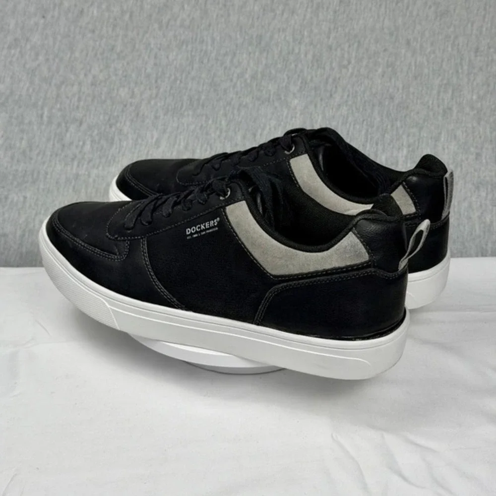 Dockers Mens 90-92005 Black Grey Low Top Casual Sneakers‎ Size 11.5M DK226968